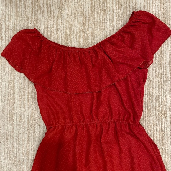 Burnt orange off the shoulder sundress - Picture 4 of 5